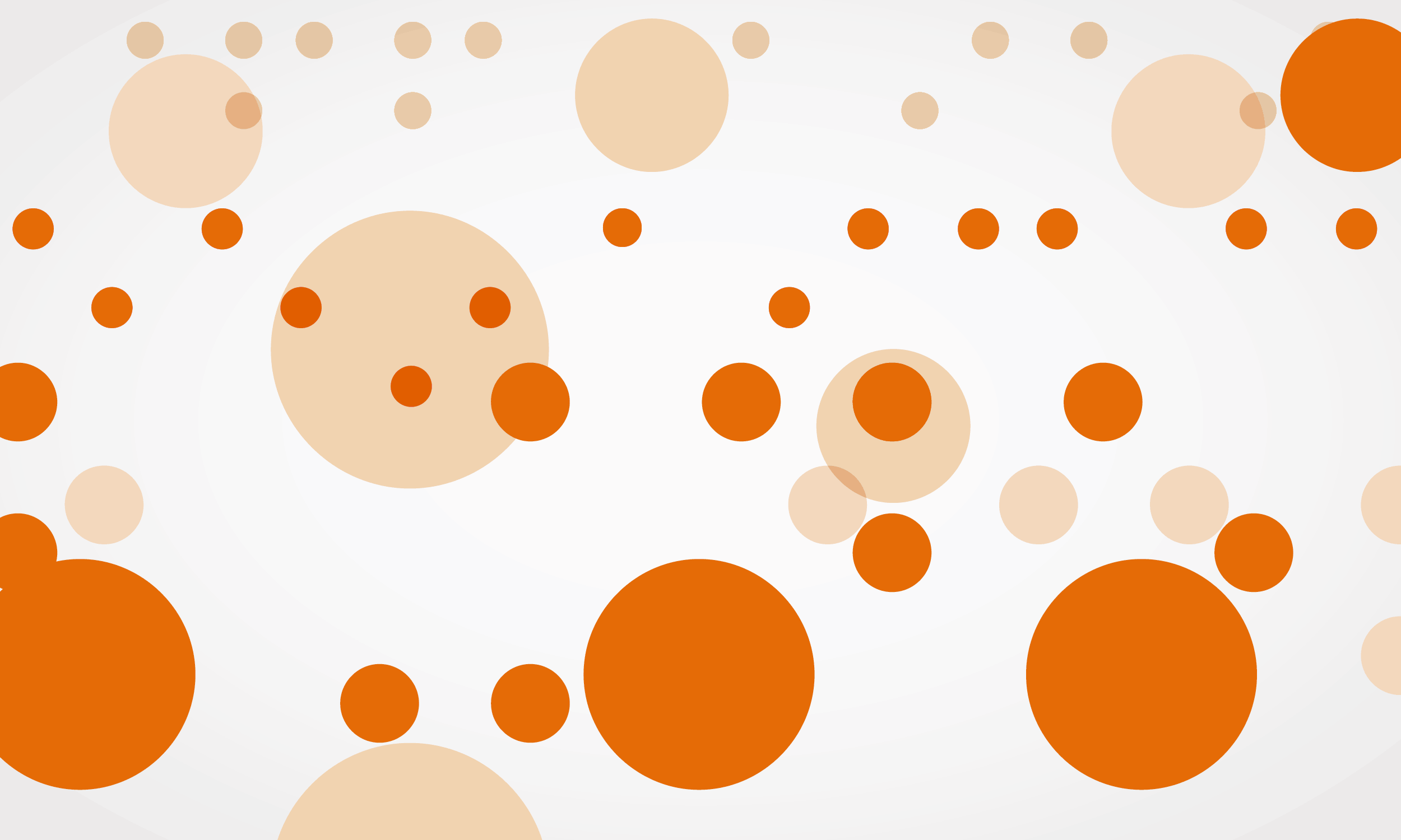 Abbildung von orangenen stilisierten Braillepunkten als Gestaltungselement