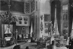 Historical photo of a drawing room.