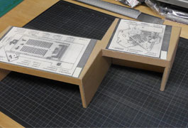 A cardboard model of the tactile model